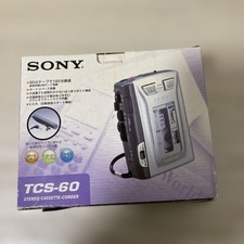 Sony TCS-60 registratore a cassette stereo lettore portatile argento con scatola