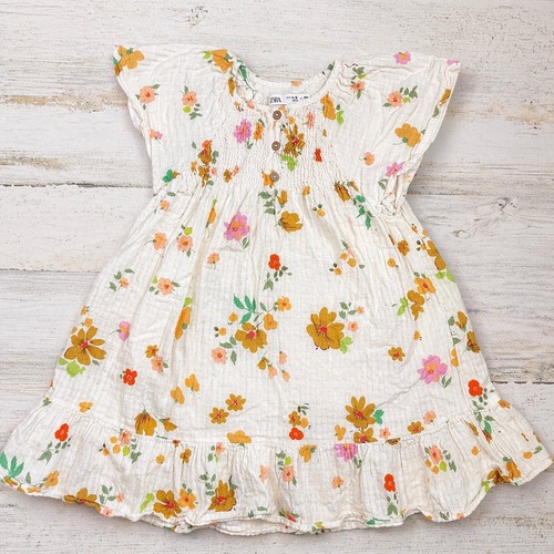 Abito zara floreale mussola - zara,