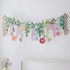 Striscione fiori foglie lunghe