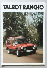 Talbot Matra Rancho Brochure