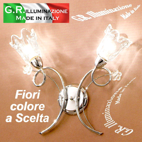 Applique moderna cromata - applique, 2