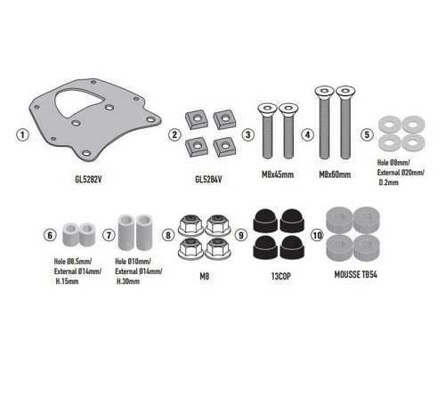 Kit attacco givi - kit,