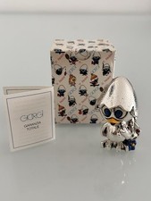 Statuetta Pupazzo CALIMERO Della Giorgi Laminato Argento.NUOVO