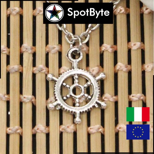 Collana uomo timone barca nave - timone,
