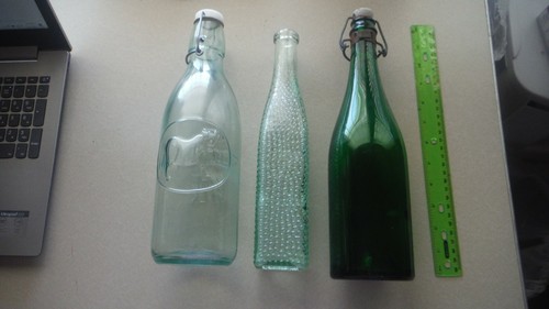 Vintage old bottles green - vintage,