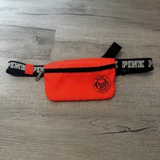 Borsa donna Victoria's Secret rosa arancione fluo sportiva con zip taglia piccola