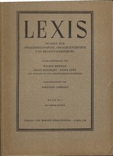 Lexis. Studien zur