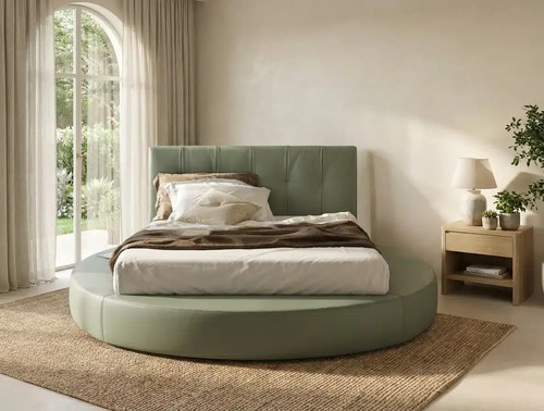 Letto matrimoniale rotondo - letto,