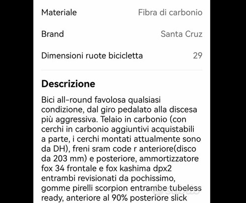 Santa cruz hightower - santa, 29''