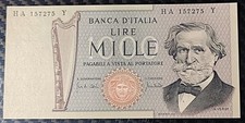 1000 Lire VERDI FDS carta ocra