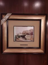 QUADRO WENK "BARCHE SUL CANALE" SU LASTRA IN ARGENTO OPERA DI ATTILIO MELO