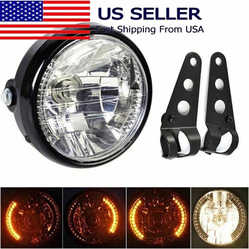 Amber led headlight front fits - amber,