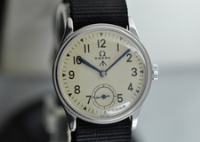 MERAVIGLIOSO VINTAGE OMEGA MILITARY ACCIAIO 32MM UOMO 1940 MANUALE CAL. 26.5 SOB