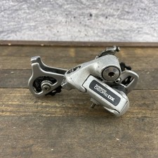 Deragliatore posteriore vintage Shimano Deore DX RD-M650 Giappone mountain bike argento 300 g