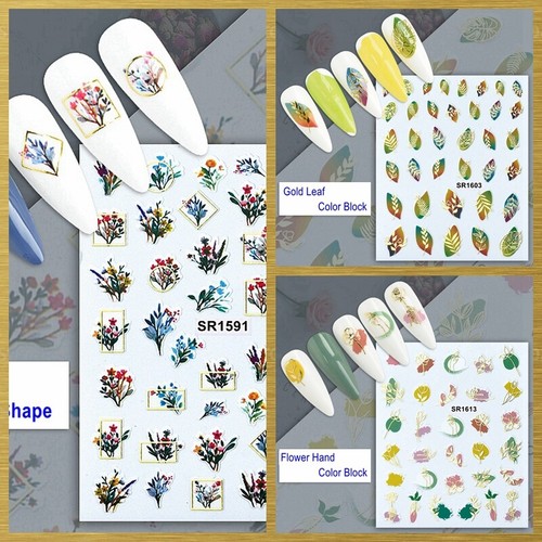 Adesivi unghie foglia - adesivi,