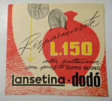BUONO SCONTO DEL 1957 L.150 - SCATOLA GIGANTE LANSETINA DETERSIVO e DODO'