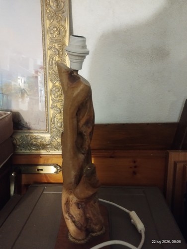 Lampada legno artigianale - lampada,