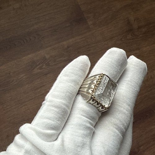 Anello uomo inciso mano - anello,