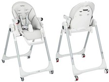 Seggiolone Peg Perego Prima Pappa Zero3 - Vera Pelle colore avorio