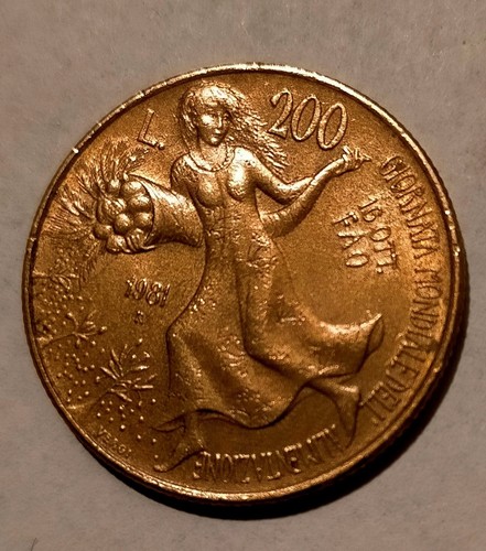 Moneta 200 lire del - moneta, 1981
