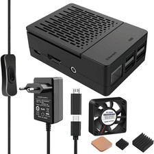 Raspberry Pi 3 B+ plus kit già assemblato con case e dissipatori NUOVO