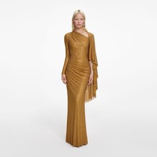 Abbigliamento Da Donna Maxi Dress Drape In Oro Con Strass $1140 Taglia US 2 UK 6
