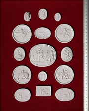 #3. 15 GRANDI Cammei Grand Tour intonaco intaglio gemme medaglioni sigilli Impronte