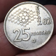SPAGNA ?? MONETA COMMEMORATIVA MONDIALE CALCIO ESPANA 1982 - 25 PESETAS 1981