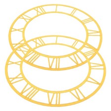  Quadrante dell'orologio con numeri romani (2 pezzi): adesivo da parete in
