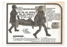 Pubblicità ritaglio 1973 Madelman modello Soldato militare infermiere barella 