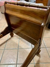 Letto a barca ad una piazza in noce epoca fine '800