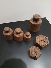 6X Pesi Per Bilancia In Metallo 1Kg 2Kg 5kg vintage