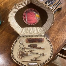 Set manicure donna antico in tartaruga completo