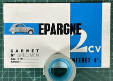 Raro e originale Carnet Epargne CITROEN 2 CV del 10/1961