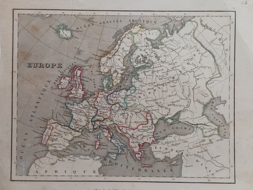 Antica carta geografica europa - antica,