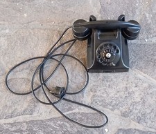 Telefono Fisso Nero a Disco
