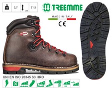 TREEMME Scarpone roccia antinfortunistica CE 345 S3 in pelle e suola TRAIL 1196