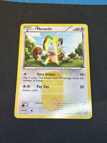 2011 pokemon meowth - pokemon, 102/101