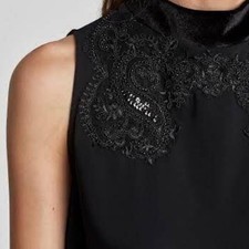 Zara Collezione Basic Combinazione Velluto, Paillettes, Perline e Applique Medium