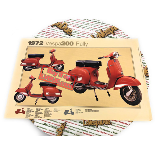 Poster vespa tecnica 200 - poster,