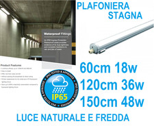 Plafoniera stagna con neon - con,