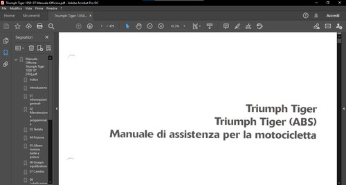 Manuale officina triumph - manuale, tiger