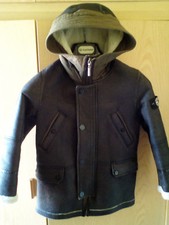 STONE ISLAND JUNIOR LEATHER SHEEPSKIN PARKA COAT