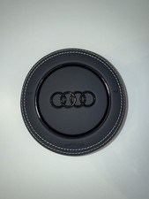 COVER AIRBAG VOLANTE STERZO AUDI IN PELLE CON LOGHI NERI A1 A3 A4 A5 Q3 Q5