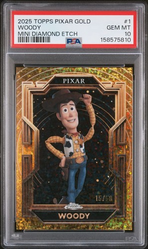 2025 topps pixar gold woody - pixar, #1