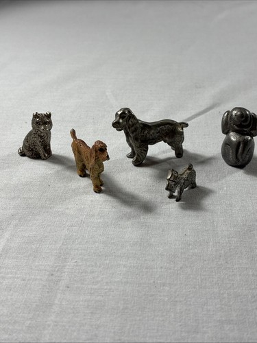 Lotto statuine cane metallo - 5,