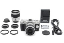 Tested [NEAR MINT] Pentax Q10 12.4MP Silver Lens Kit 02 5-15mm 06 15-45mm JAPAN