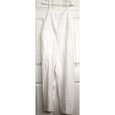 Tuta Club Monaco Lagenlook lino bianca taglia 12 spaghetti strap gamba ritagliata nuova con etichette