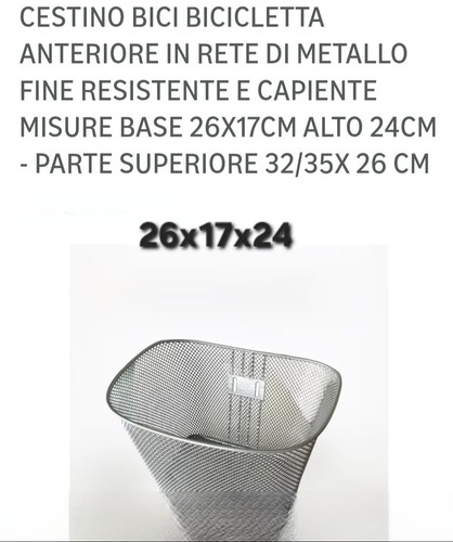 Cestino bicicletta anteriore - cestino,