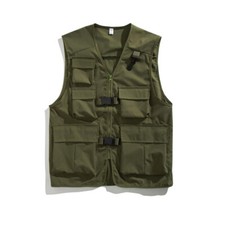 Gilet cargo uomo multitasche